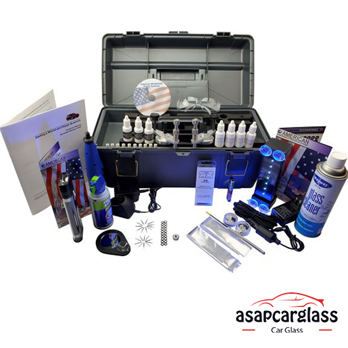 Using a windscreen repair kit